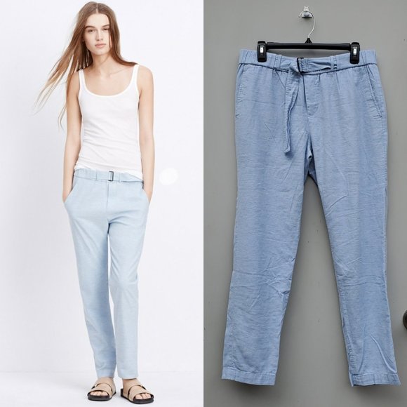 Vince Pants - Vince Belted Soft Cotton Pants
